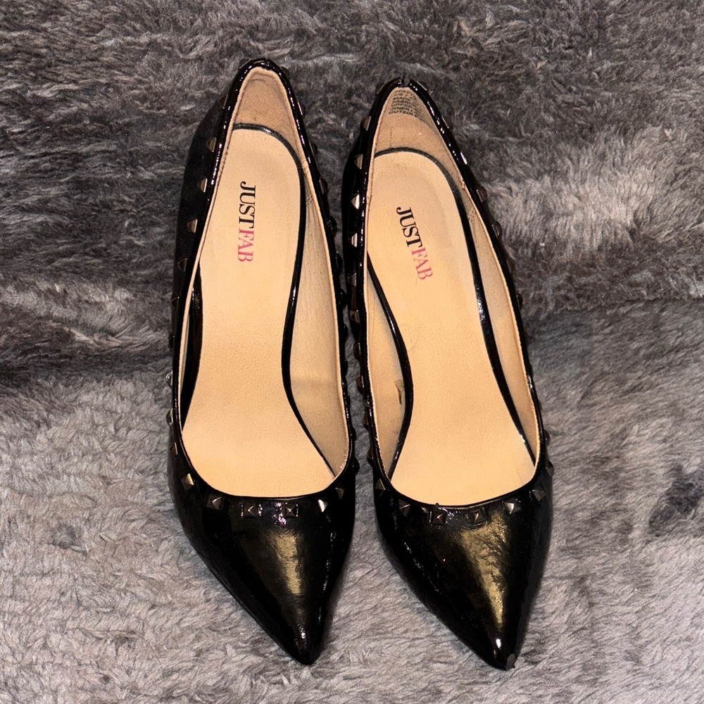 JustFab Black Patent Heels